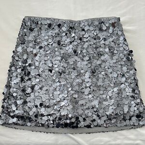 Abercrombie Silver Sequin Skirt